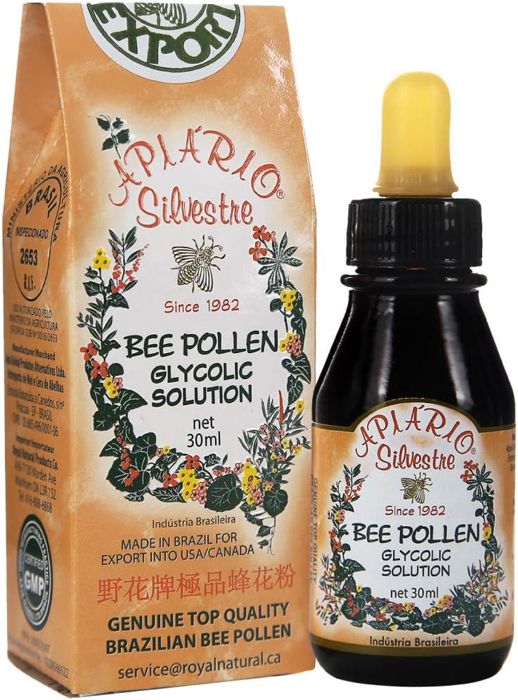 Distribuidor oficial - 1 Botella de Apiario Silvestre Brasileño Contaminado Glic líquido Extracto -No alcohólico, Wax Gratis