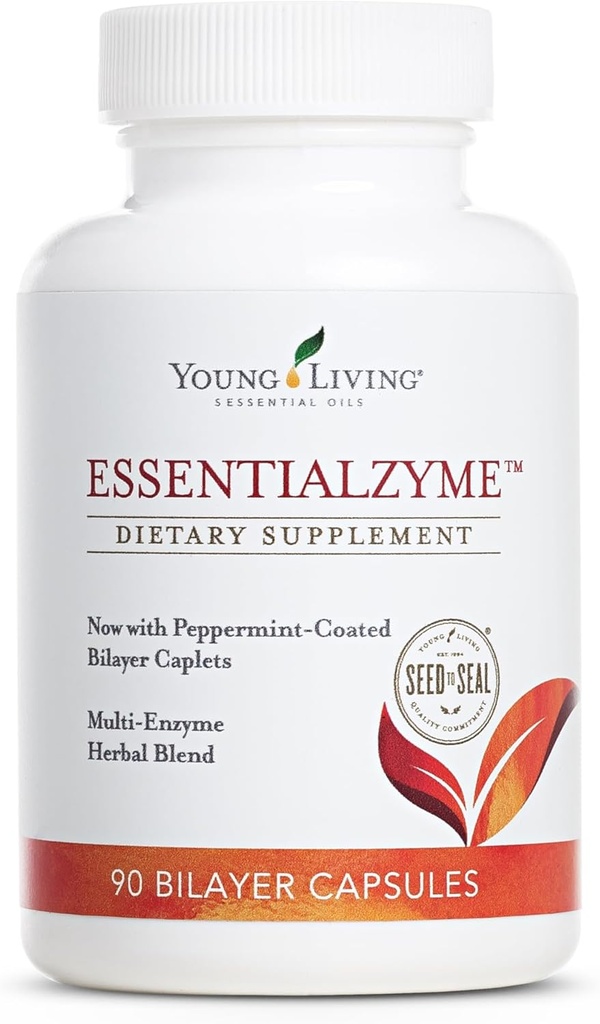 Young Living Essentialzyme - 90 Capsules ← Fórmula Multi-Enzyme Respuestas Salud Digestiva para la Digestión Optimal