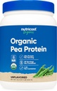 Nutricost Organic Pea Protein Powder (1 LB) Unflavored - Certified USDA Organic, Protein from Plants, Vegetarian Friendly, Gluten Free, Non-GMO