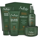 SheaMoisture Beard-Care Kit para Hombres, Incluye lavado, Balm, Aceite, Acondicionador, Natural Shea Butter & Maracuja Oil, Gran Regalo