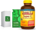 Super C con Vitamina D3 &amp; Zinc 200 Tabletas con Exclusiva A a Z - Mejor Guía de Ligth dividida (2 ítems)