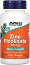 AHORA Alimentos Zinc Picolinate 50mg,120 cápsulas (Pack of 2)