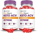 Laboratorios justificados (2 Pack Rapid Ripped Keto ACV Gummies Extreme 2000MG Rapidripped Keto Gummies Apple Sider Vinegar Formulado con Powder Pomegranate Beet Juice B12 Vegan Non GMO 120 Gummys