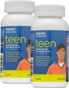 Millas GNC Adolescentes Multivitamina para niños 12-17, Twin Pack, 120 Caplets por botella, soporta producción de energía y función muscular