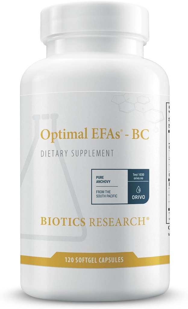 Biotics Research Optimal EFAs - BC, Proprietary Blend of Fish, Flaxseed and Blackcurrant Seed Oils. Balance of Omega3, 6 and 9 Fatty Acids, 120 Softgels