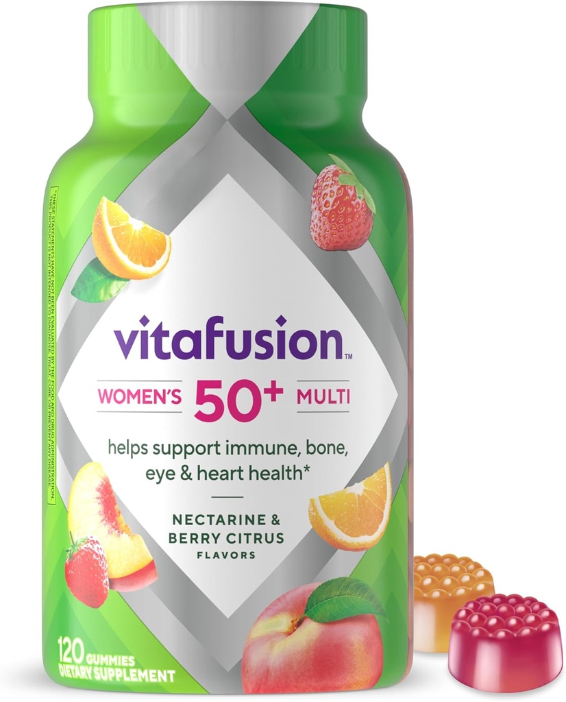 Vitafusion Las mujeres 50+ Multivitamina diaria, vitaminas de Gummy, 120 Ct