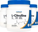 Nutricost Pure L-Citrulline (Base) Powder (600 Grams) (3 Botellas)