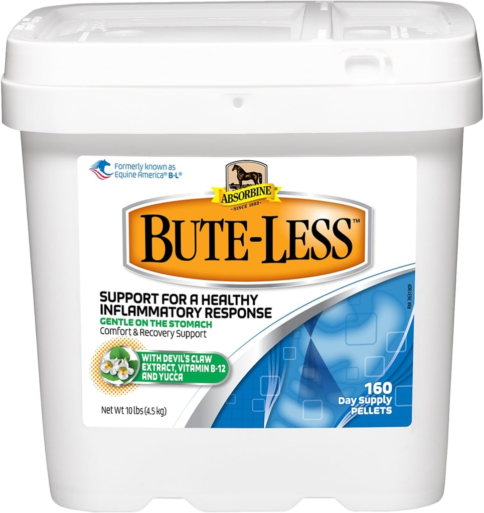 Absorbina Bute-Less Comfort &amp; Recovery Support Supplement, Provides Long-Term Comfort, Gentle on Stomach, Incluye garra del diablo, vitamina B-12, Yucca, 10 lb / 160 Day Supply