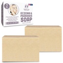 Eczema Soap Bar for Face and Body – All Natural Dermatitis, Psoriasis Solution for Dry Itchy Flaky Skin Relief – Gentle Detoxifying, Anti-Itch, Cleaning Skincare Remedy – Eczema Soap Bar Made in USA