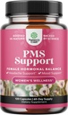 PMS Apoyo Suplemento para Mujeres – Equilibrio hormonal para el malestar menstrual femenino con DIM, Chasteberry, Black Cohosh " Ashwagandha - para los calambres del período Ease, Bloating de menopausia, Mood Swing – 120 Ct