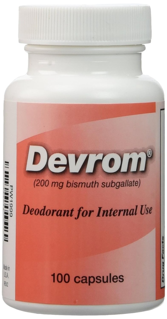 Cápsulas DEVROM® 200mg (Desodorante interno)- 100 cápsulas