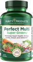 Purity Products Perfect Multi Super Greens Dietary Supplement Health Nutrition, 120 cuentan