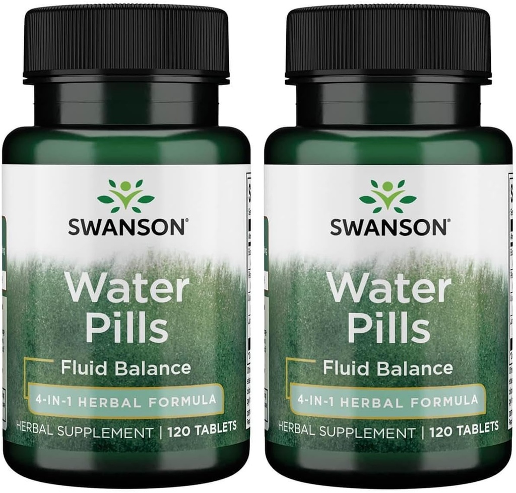 Píldoras de agua Swanson 120 Tabs (Pack of 2) (2 Pack)