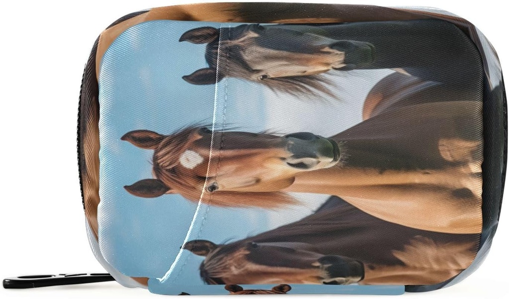 Caballo Organizador Caso Portable semanal Caja de Pill Organizador con cremallera para suplementos Medicina Viaje Negocios Familiar