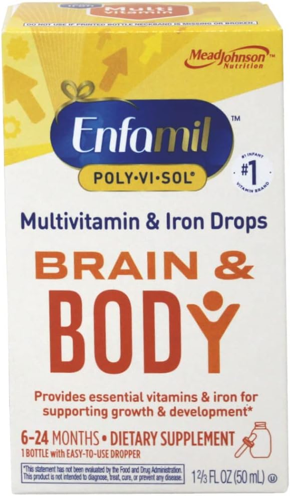 Enfamil Poly Vi Sol Multivitamin Drops with Iron - 50 mL Bottle