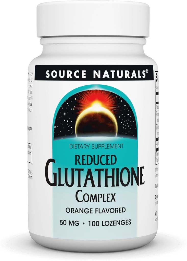 Fuente Naturales Reducido Complejo Glutathione 50 mg Orange Flavored - 100 Lozenges