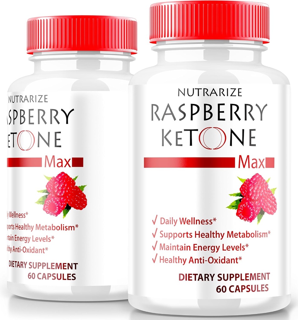 (2 Pack) Raspberry Ketone Capsules, Oficial Raspberry Ketone para la pérdida de peso, All-Natural Keto Fórmula para desbloquear sus objetivos de cuerpo y fitness, RaspberryKetone 1200MG Suplemento, Reseñas (120 cápsulas)
