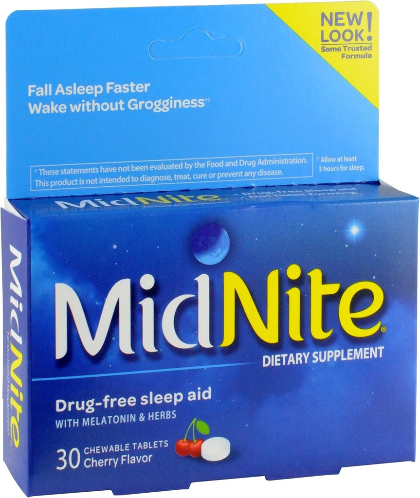 Suplemento de sueño natural de MidNite, caja de 30 miembros (Pack of 2)