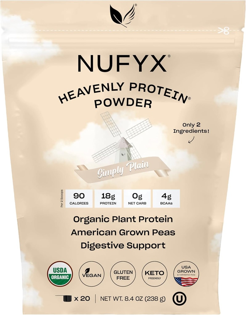 NUFYX Heavenly Protein Powder (Simply Plain, 20 Scoops)