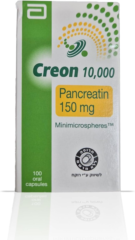 Suplemento criona de 10.000 enzimas para la insuficiencia pancreática - apoya la digestión con labio, la grasa, la amilasa - 100 cápsulas