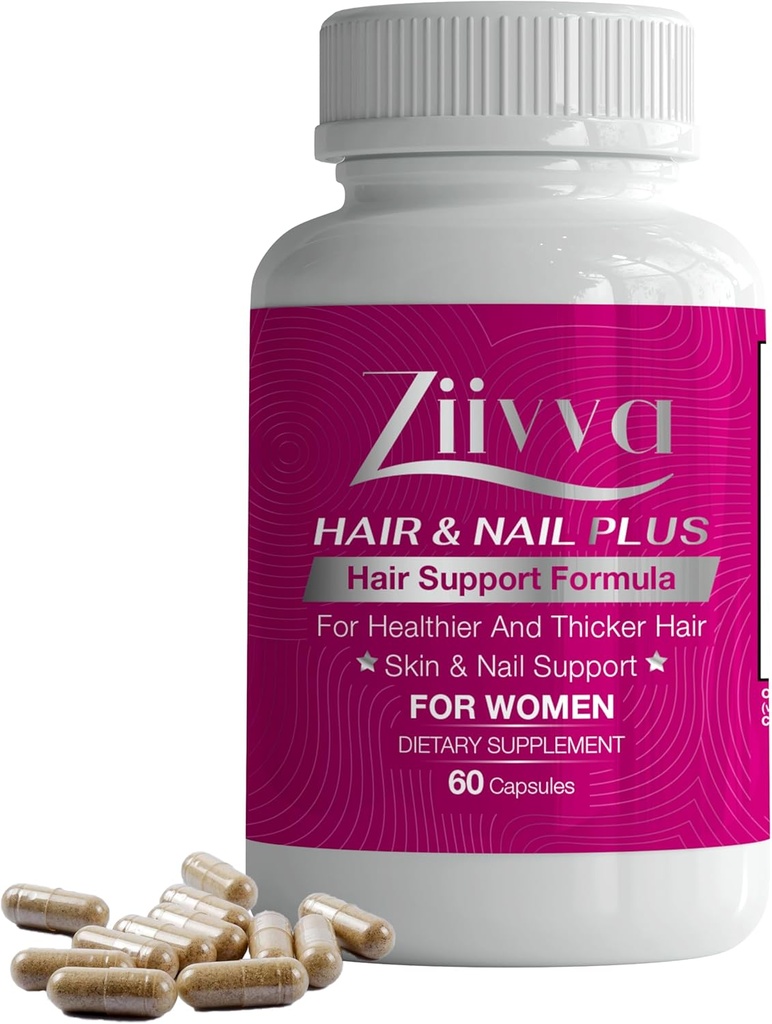 Hair Vitamins for Women - All Natural Vegan Biotin 5000 Mcg Capsules - Hair Supplements for Growth & Thickness - Promote Healthier Hair, Skin, Nails - Hair Growth Supplement Formula