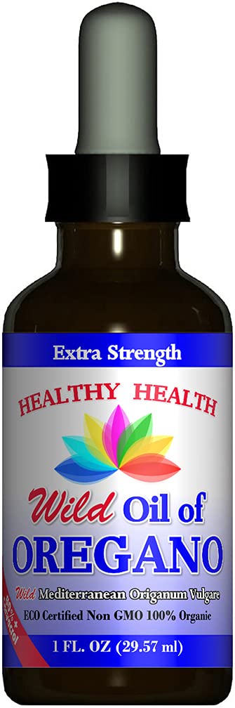 Oregano Oil - Wild Mediterranean - ECO Certified Organic Extra Strength 83% Carvacrol, Liquid, Immune Support, Vegan, Aceite de Oregano, Non GMO 1 fl. OZ