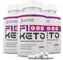 (3 Pack) F1 Keto Pills 1275MG New &amp; Improved Formula Contains Apple Sider Vinegar Extra Virgin Olive Oil Powder Green Tea Leaf 180 Capsules