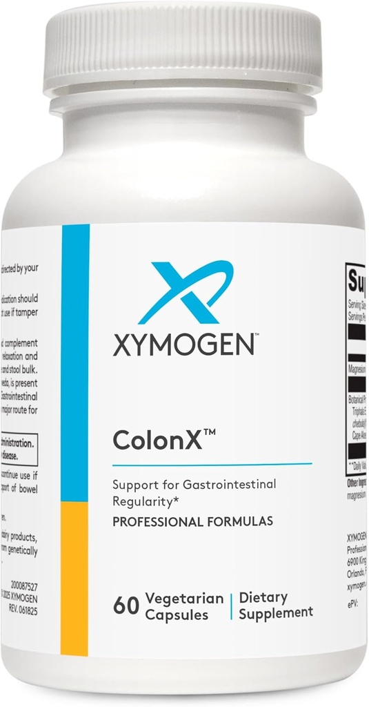 XYMOGEN ColonX - Apoya Motilidad GI, Bulk de Stool, Digestión, Asimilación y Eliminación - Suplemento Triphala con Citrato de Magnesio, Cabo Aloe (60 cápsulas)