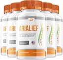 Arialief Capsules, Arialief Advanced Supplement, All Natural Formula to Maintain Healthy Levels, Maximum Strength Daily Formula, Arialif Reviews (5 Pack - 300 cápsulas)
