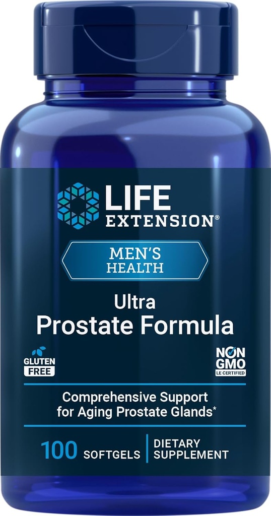 Life Extension Ultra Prostate Formula, 100 Softgels, Suplemento Natural para Hombres