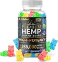 WELLUTION Azucar-Coated Hemp Gummies – High Potency 2,985,000 MCG – Natural Fruity Bears for Relaxation and Peace - Fast-Acting - 60ct