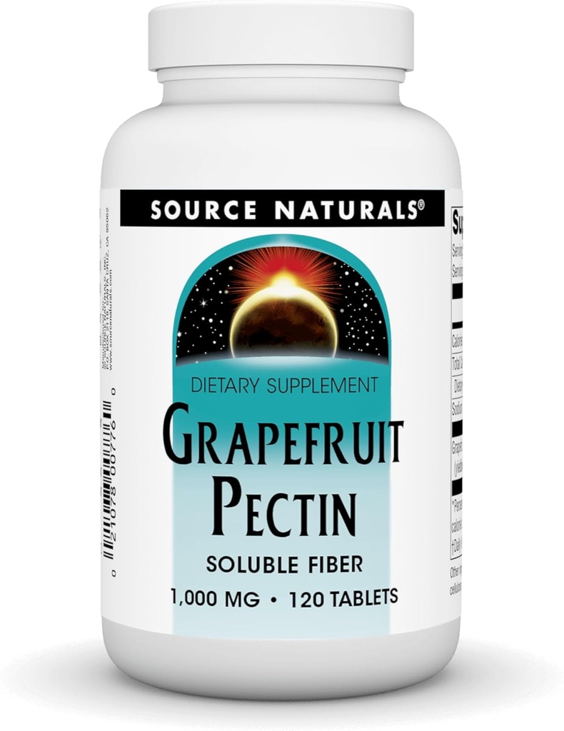 Fuente Natural Grapefruit Pectin, Soluble Fiber - 1000 mg Suplemento dietético - 120 Tablets