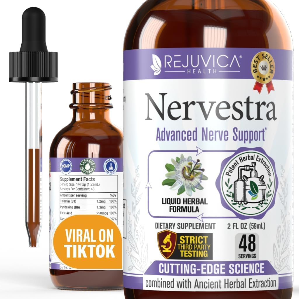Nervestra - Nerve Health, con ácido lipoico alfa, a Bolster Nerve Health and Support Healthy Nerve Function - Alpha Lipoic Acid, Vitamina B6, White Willow Bark Turmeric Passionflower &amp; More!