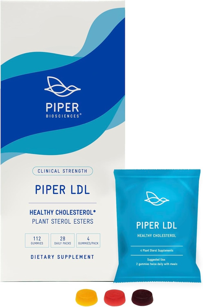 Esteroles de plantas Suplemento Gummy sano del colesterol (2280 mg Esteres de la planta por día): Fuerza clínica, Vegan (112 Gummies)