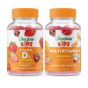 Lifeable Vitamin D Kids + Multivitamin Kids, Gummies Bundle - Great Tasting, Vitamin Supplement, Gluten Free, GMO Free, Chewable Gummy