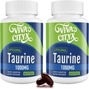 Taurine 1000mg - Liposomal Taurine Aminoácidos Suplemento para el corazón, el hígado y el cerebro, la longevidad, el ejercicio - alta absorción, Vegan &amp; Gluten Gratis (60 Softgels - 2 Pack)