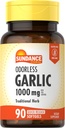 Sundance Odorless Ajo Softgels ← 1000mg Silencio 90 Conde Silencio No GMO y Gluten Suplemento Gratis