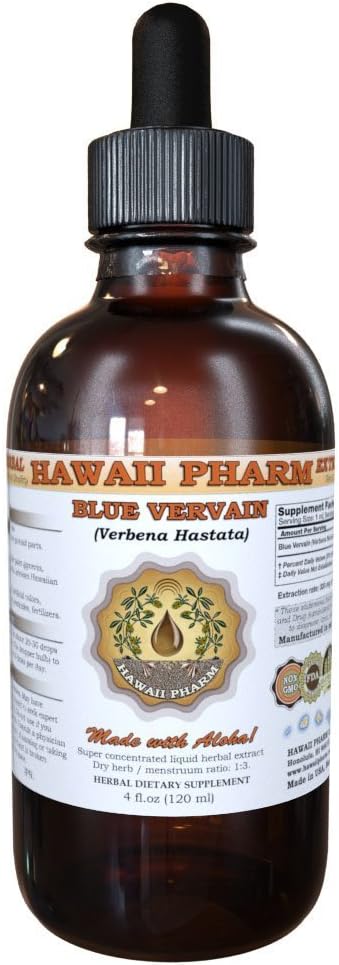 Blue Vervain Liquid Extract, Organic Blue Vervain (Verbena Hastata) Tincture 4 oz