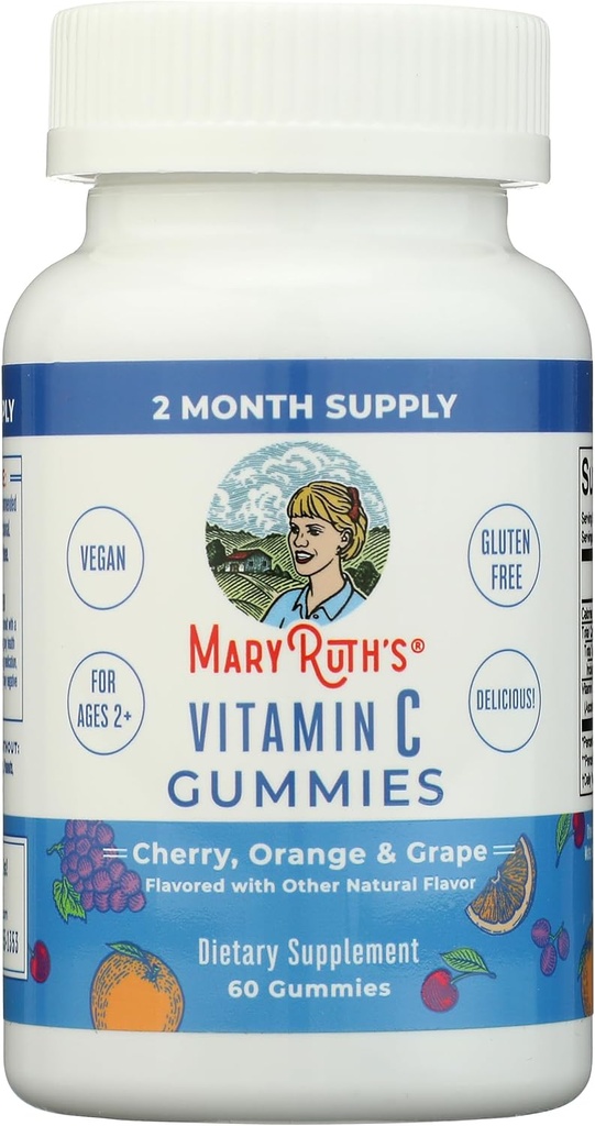 MaryRuth Orgánicas Vitamina C Gummies Silenciosos Suplemento para Apoyo Inmunitario &amp; Salud general TENIDO Apoyo Inmunitario Suplemento TEN Vitamina C para Adultos &amp; Niños TEN Vegan ANTE NO GMO ANTE 60 Servimientos