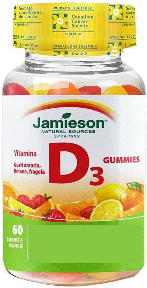 Jamieson Vitamina D Gummies 1.000 UI - Naranja, Fresa, Lemon, 60s