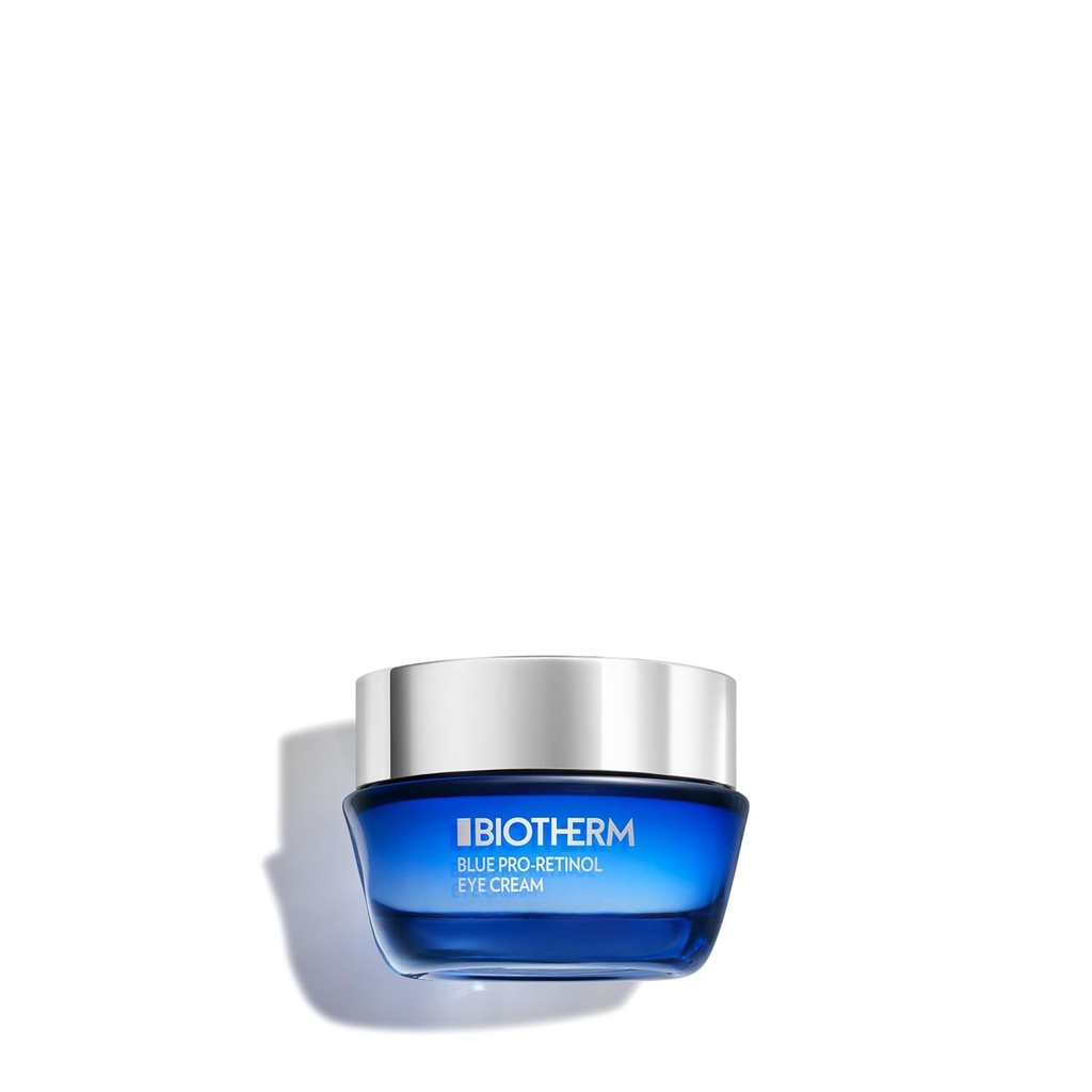 Biotherm Blue Pro-Retinol Wrinkle Smoothing Eye Cream, Anti-Wrinkle and Dark Circles Eye Care with Biotech Plankton " Pro-Retinol, Smoothes and Brightens, Ophthalmologically Tested, Vegan, 0.5 Fl. Oz