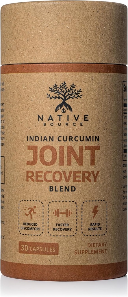 Curcumin indio: recuperación conjunta peru Turmeric, Tamarind Seeds, Boswellia y Black Pepper Extractos ← Biodegradable BPA-Free Bottle ← 30 Capsules Silencioso