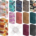 180 Pcs Bandas adhesivas de tejido flexible Bandas surtidas Bandages Floral Breathable Fabric Strip with Non Stick Pad, Flexible Protection Wound Care for Women Cuts Scrapes First Aid, 12 Estilos