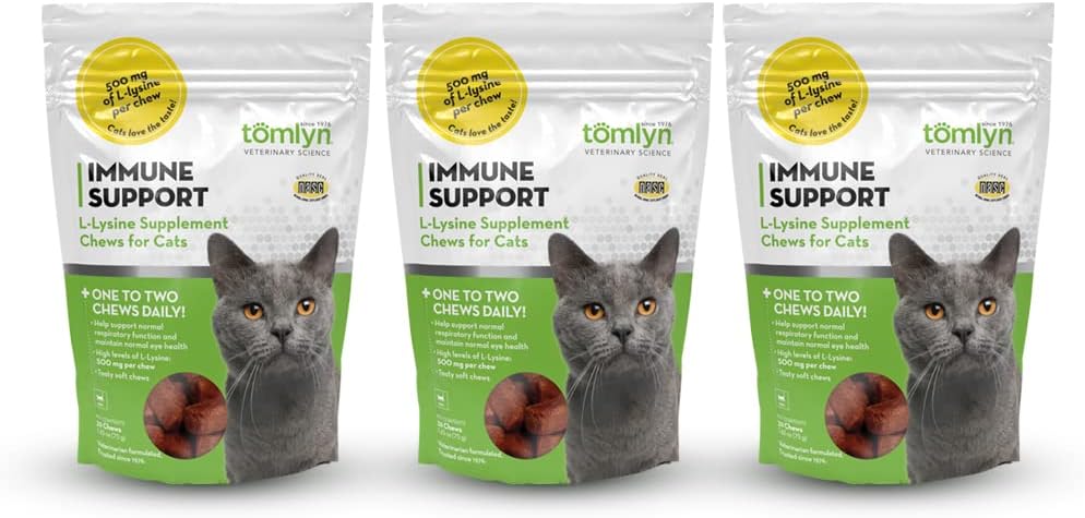 Tomyln Immune Support L-Lysine Suplemento nutricional 2.65oz cada (3 Pack)