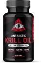 Aceite de Krill Antártico 1000 mg con EPA Omega-3, DHA, Astaxanthin y fosfolípidos 60 Softgels
