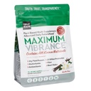 Vibrant Health, Maximum Vibrance, Plant-Based Superfood Supplement with a Multivitamin, Protein and 25 Billion CFU of Probiotics, Vanilla, 15 Serving Pouch