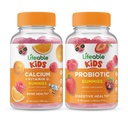 Calcio Lifeable con niños de vitamina D + Probiótico 2 billón de niños CFU, Gummies Bundle - Gran Tasting, Suplemento de vitamina, Gluten Gratis, GMO Gratis, Chewable Gummy