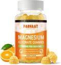 Magnesio Glycinate Gummies 1000mg - Suplemento de Potasio de Magnesio Libre de Azúcar con Vitamina D, B6, CoQ10 para calma Mood &amp; Sleep Support - 60 Orange Gummies