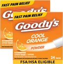 Goody's Extra Strength Headache Powder, Cool Orange Flavor Dissolve Packs, 24 Packets individuales (2 Pack)
