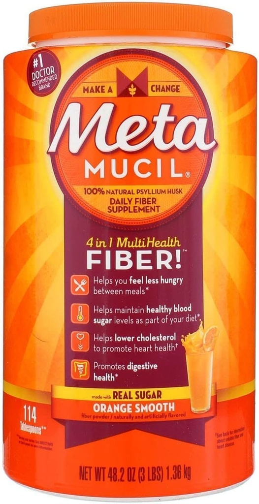 Metamucil Naranja Smooth Tamaño 114 dosis